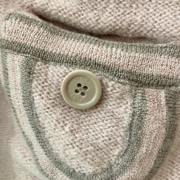 MARC JACOBS 100% WOOL KNITTED SWEATER PINK/ GRAY KIDS SIZE 10-12 - Picture 10 of 12